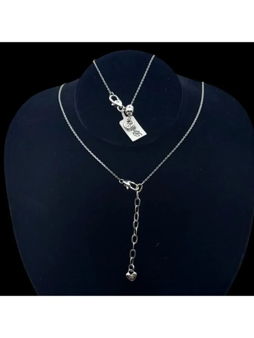Brighton Script 2 Piece Jewelry Set Silver Plated Necklace Bracelet Gift Tin NWT